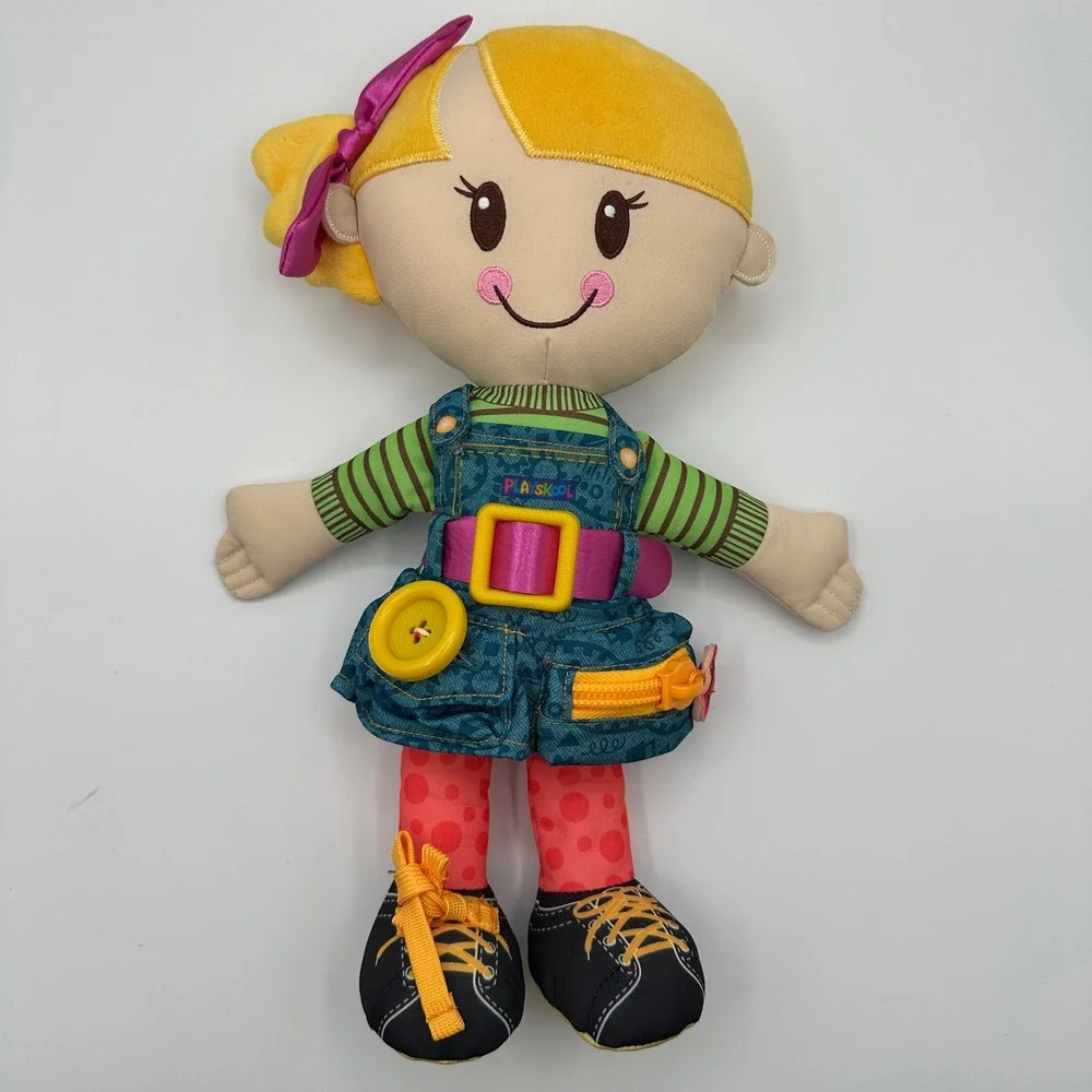PLAYSKOOL HASBRO Dressy Bessy Learn To Dress Yourself Button Zipper Tie‎ Buckle